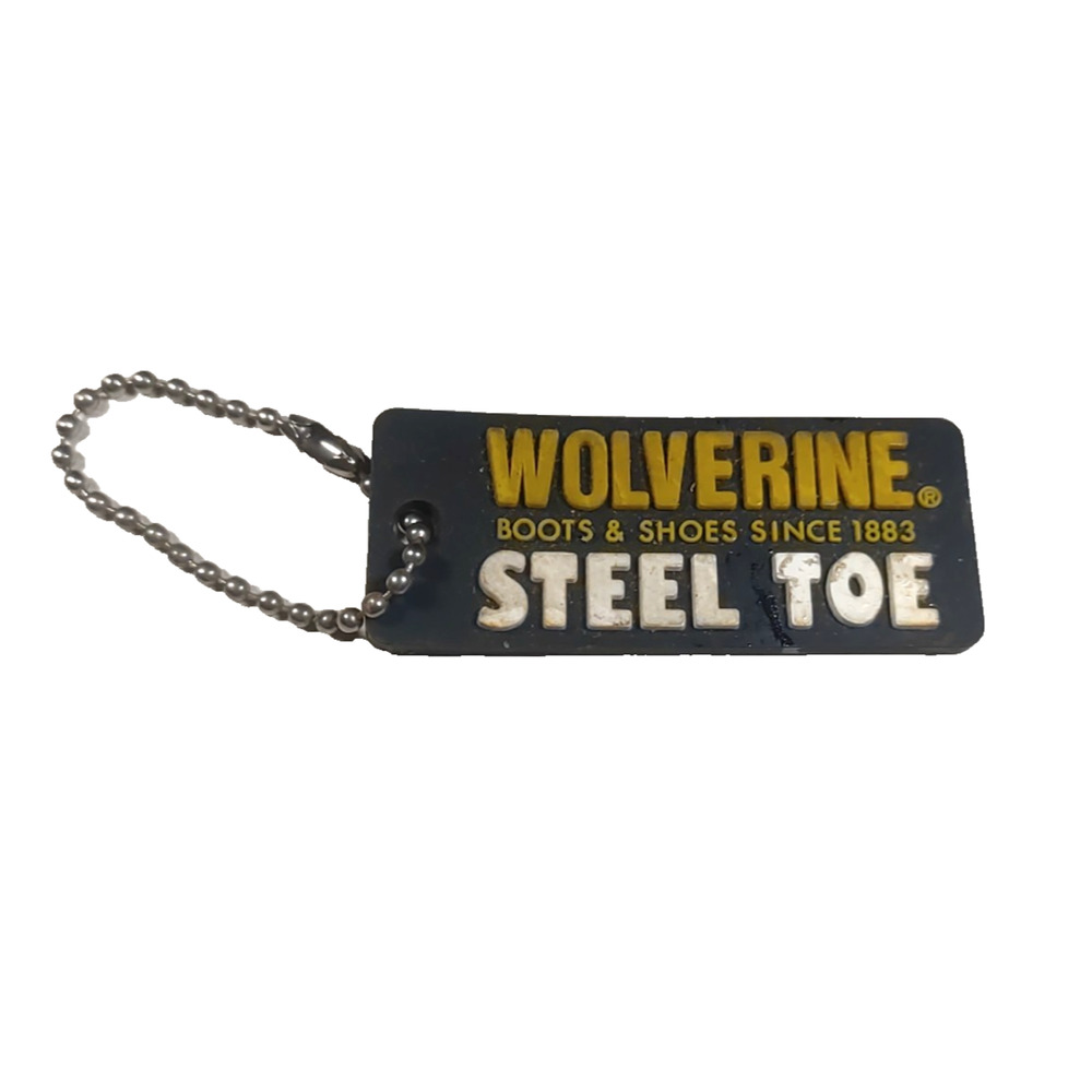 Wolverine Steel Toe Boots & Shoes Keychain Rubber Fob Advertisement Key Ring